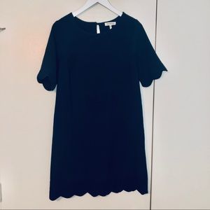Scalloped shift dress